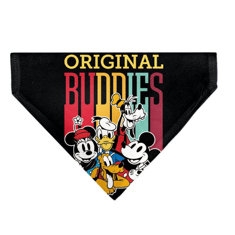 Pet Bandana - Disney Fab Five ORIGINAL BUDDIES Group Pose Black 