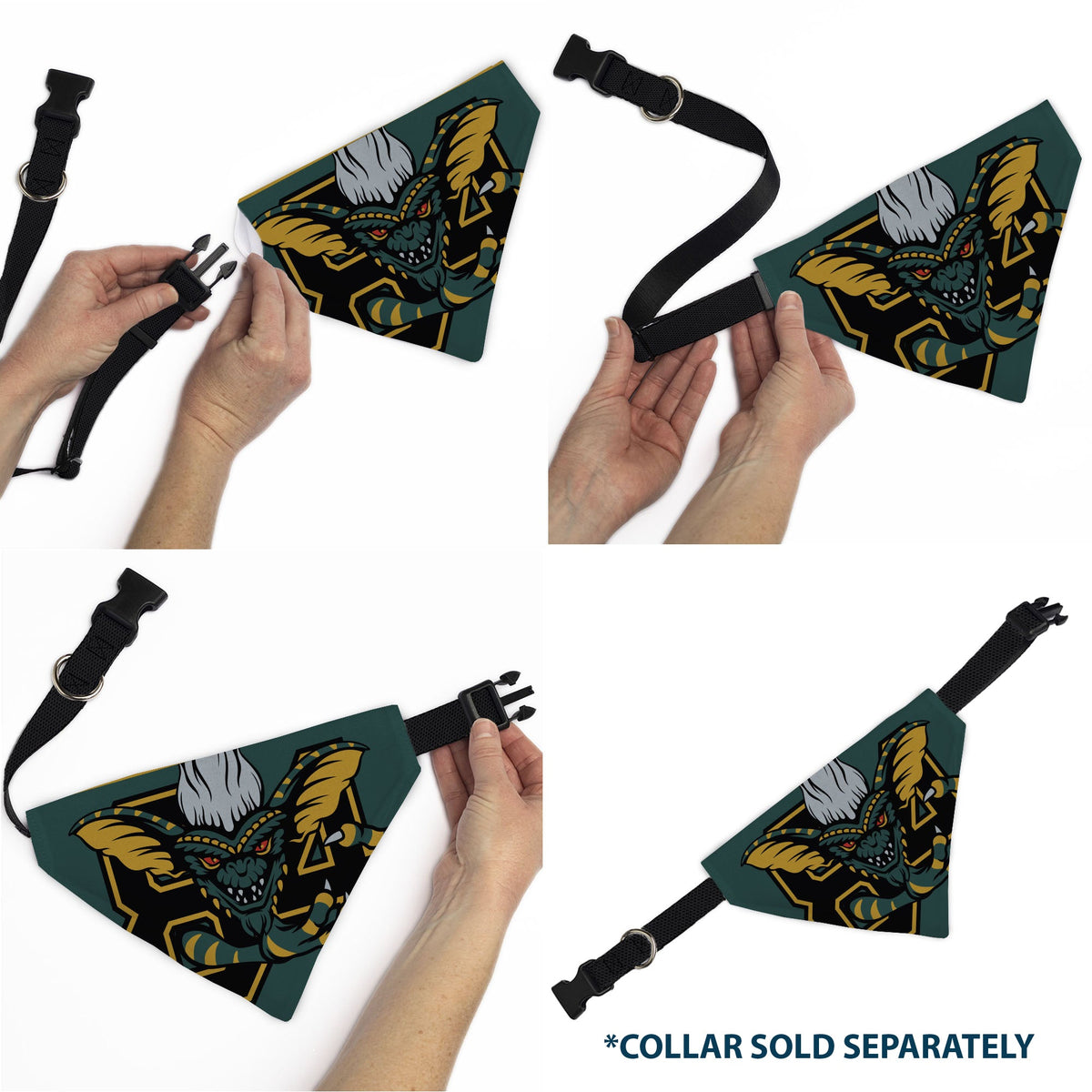 Pet Bandana - Stripe 84 Face and GREMLINS Title Logo | HT Animal Supply