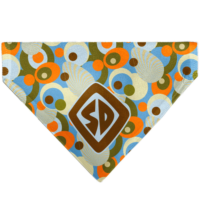 Pet Bandana - Scooby Doo SD Dog Tag Retro Dots Multi Color 