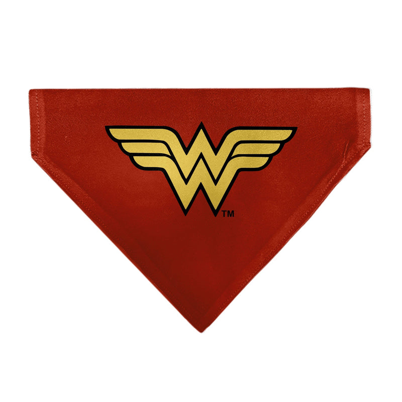 Pet Bandana - Wonder Woman WW Logo Red/Black/Yellow 