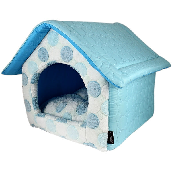 Parisian Pet Cotton Candy House (S) for Dogs & Cats - Soft, Cozy, Durable, Washable Blue Pet House for Small Pets