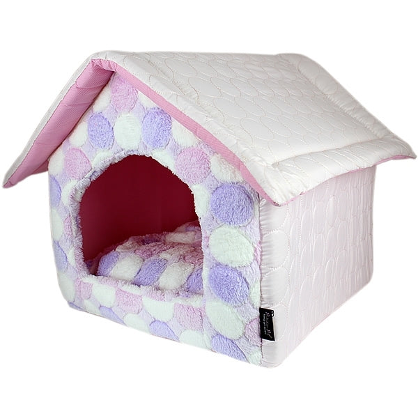 Parisian Pet Cotton Candy House (S) for Dogs & Cats - Cozy, Durable, Lightweight Pink Pet House for Small Pets, Washable Design