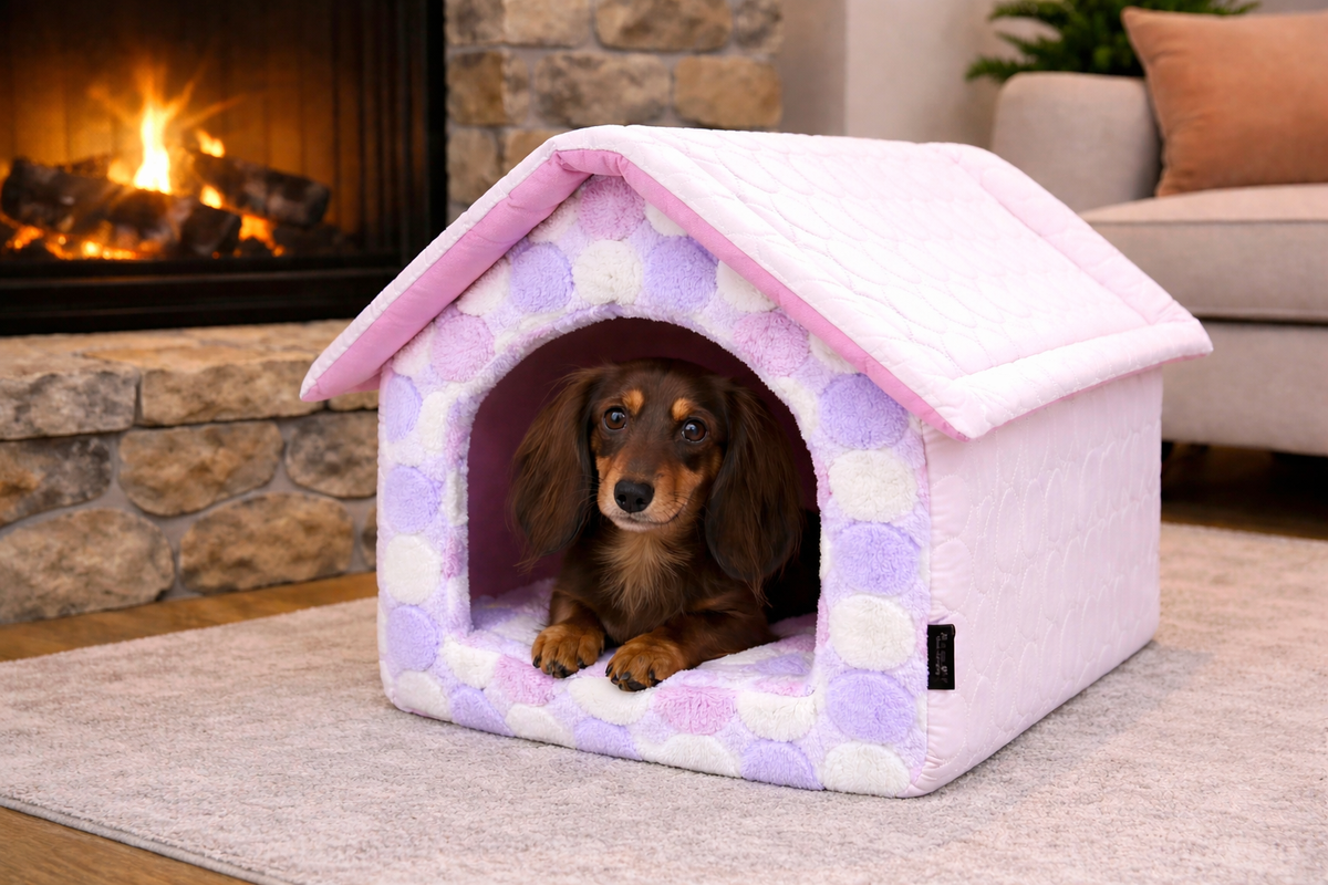 Parisian Pet Cotton Candy House Medium-Pink | HT Animal Supply