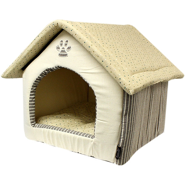 Parisian Pet Almond Plush House for Dogs & Cats - Cozy, Lightweight, Durable Almond Plush Pet House for Small Pets