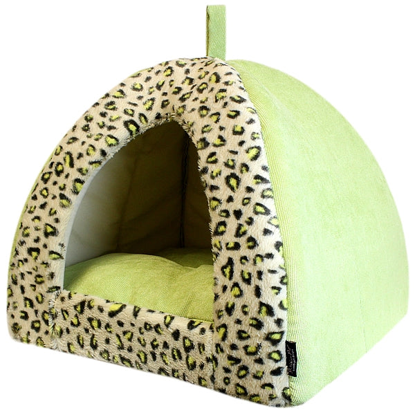 Parisian Pet Safari Cove for Dogs & Cats - Durable, Comfortable, Washable Green Safari Pet Bed, Perfect for Small Pets