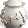 Dog Treat Jar - French White