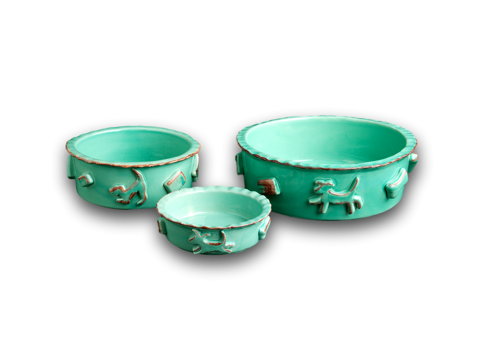 Dog Food/Water Bowl - Green