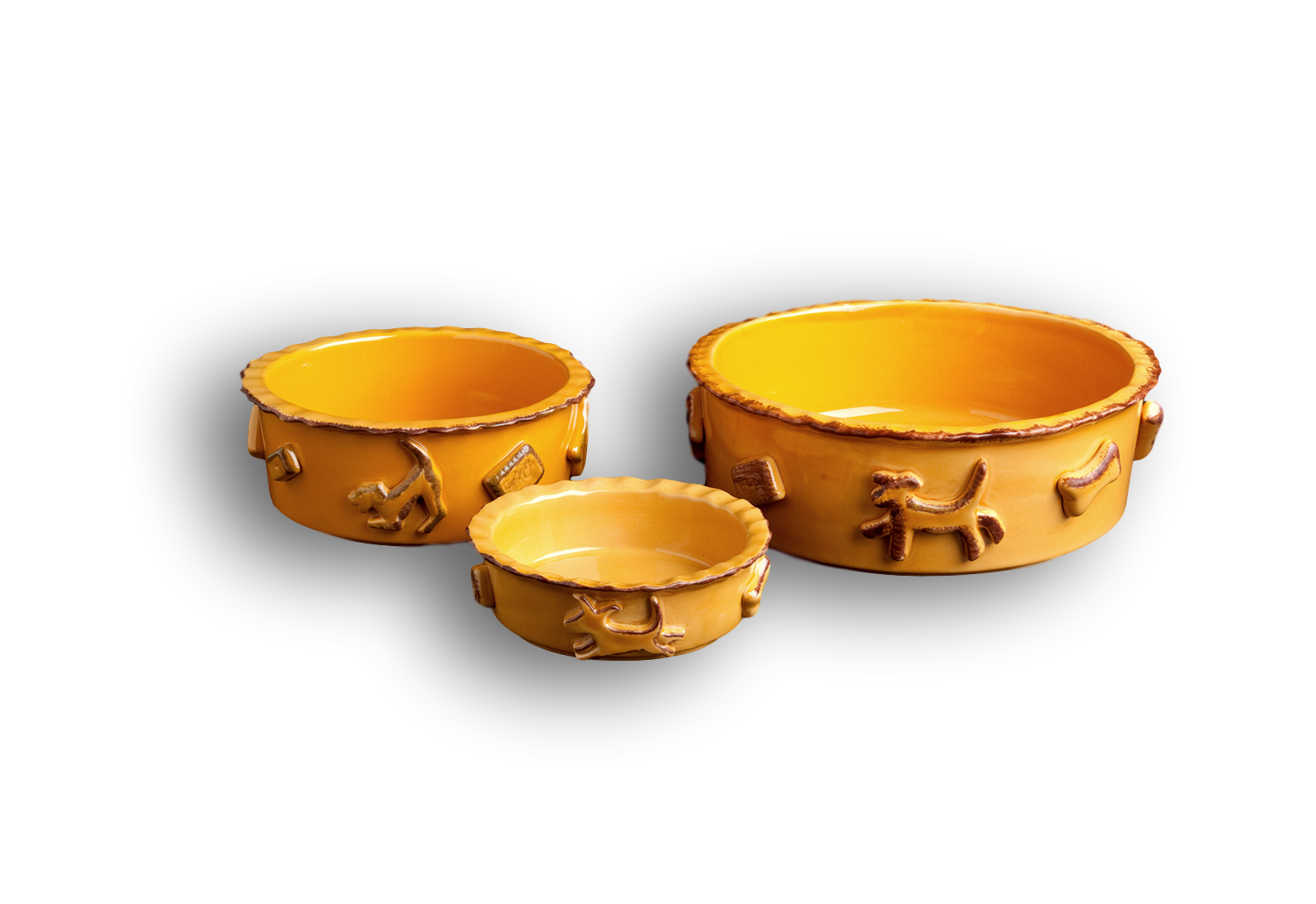 Dog Food/Water bowl - Caramel
