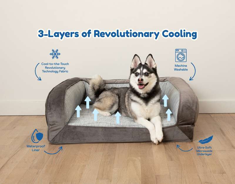 PupChill Cooling Bolster Dog Bed 