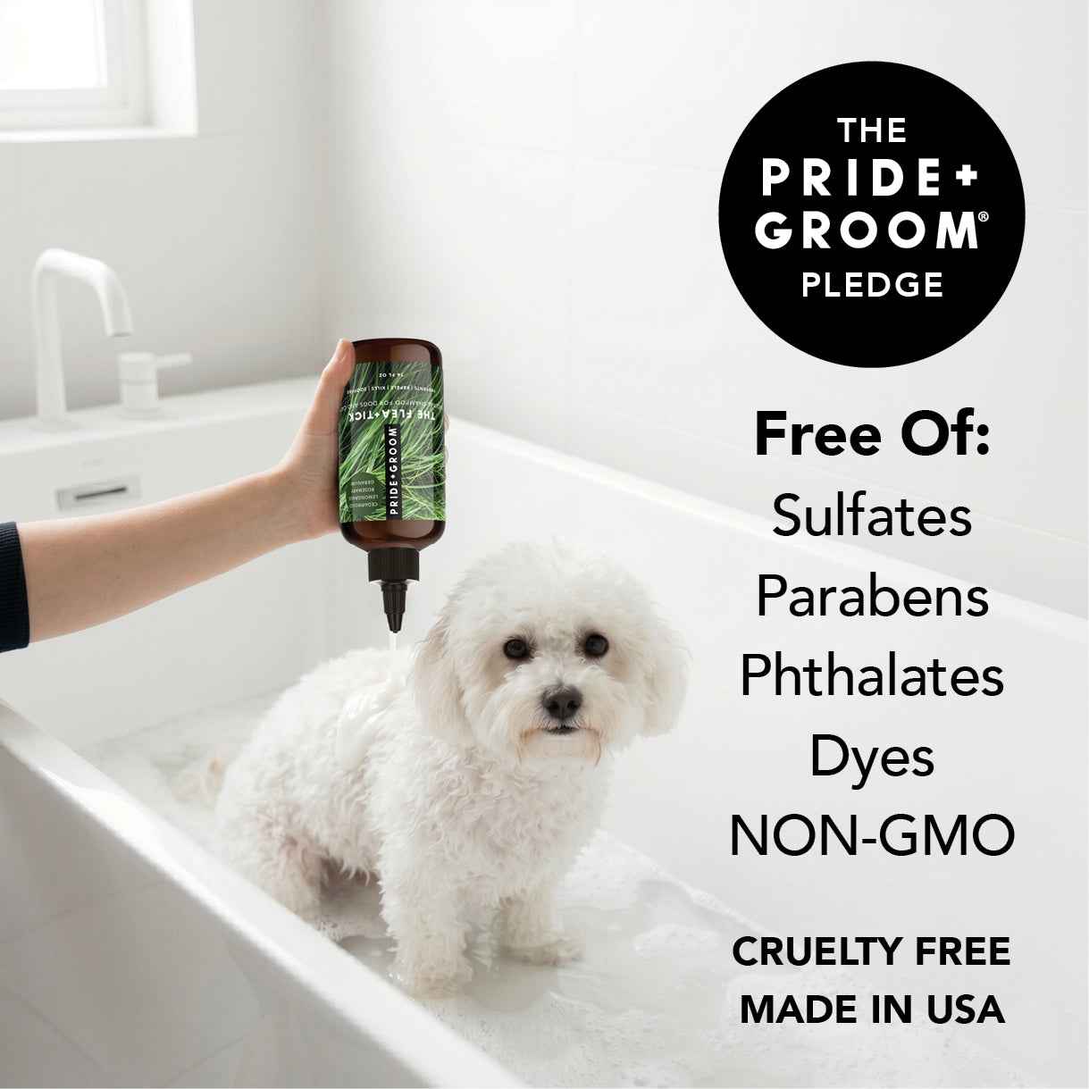 PRIDE+GROOM Flea + Tick Dog Shampoo