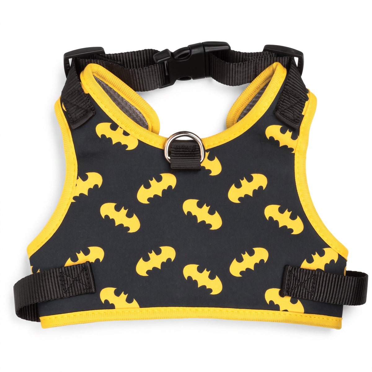 Buckle-Down Batman Bat Signal Scattered Black/Yellow Pet Harness