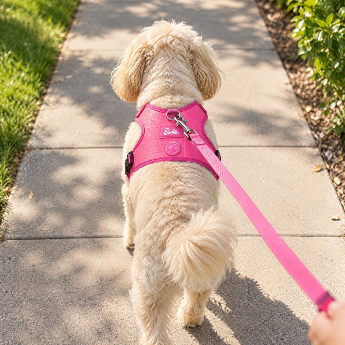 Buckle-Down Barbie Faux Crocodile Skin PU Pink Pet Harness