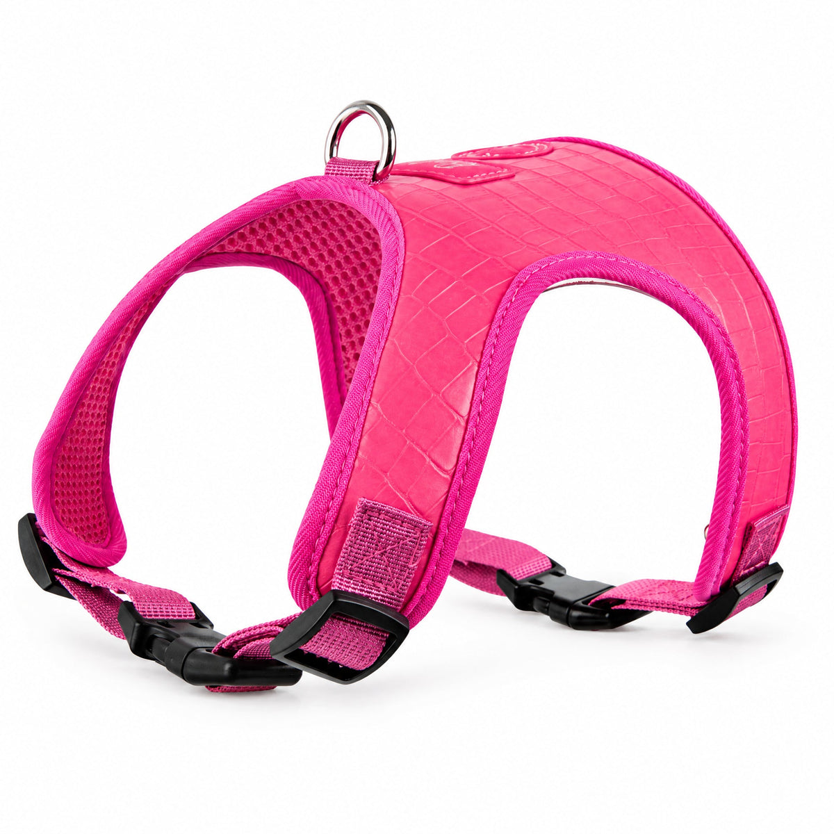 Buckle-Down Barbie Faux Crocodile Skin PU Pink Pet Harness