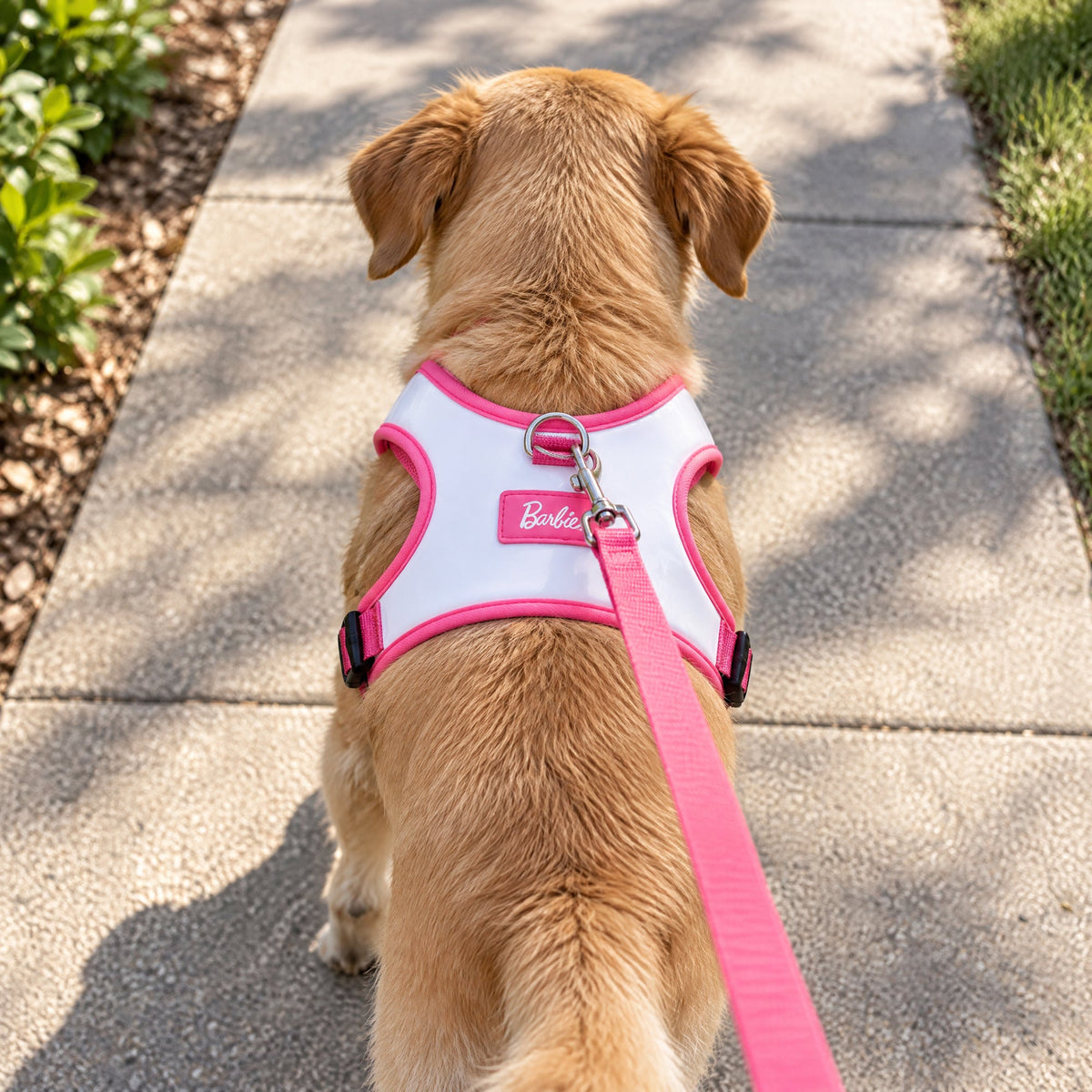 Buckle-Down Barbie Solid White Patent Leather Pet Harness