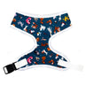 Disney Plastic Buckle Pet Harness, Dog Collar, Cats and Dogs Scattered Blue Black