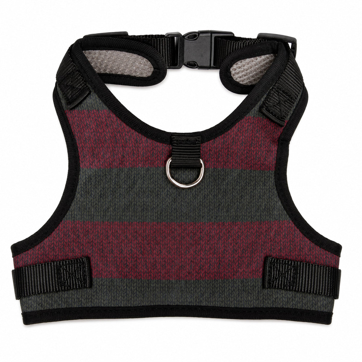 Buckle-Down A Nightmare On Elm Street Freddy's Sweater Stripes Reds/Greens Pet Harness