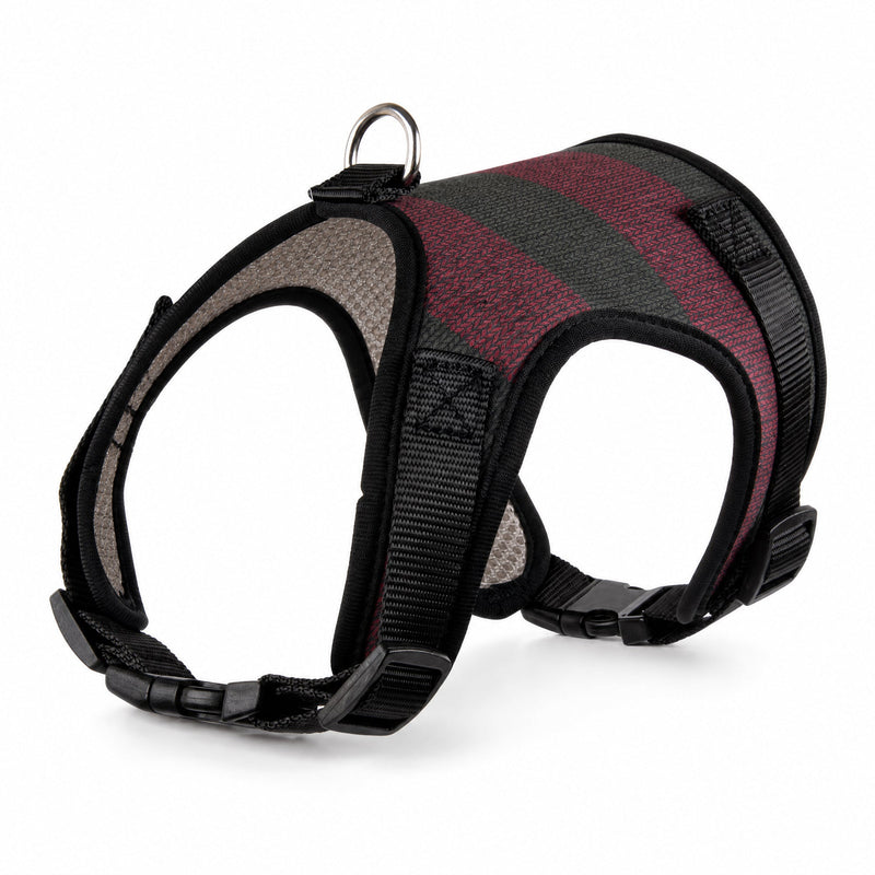 Buckle-Down A Nightmare On Elm Street Freddy's Sweater Stripes Reds/Greens Pet Harness