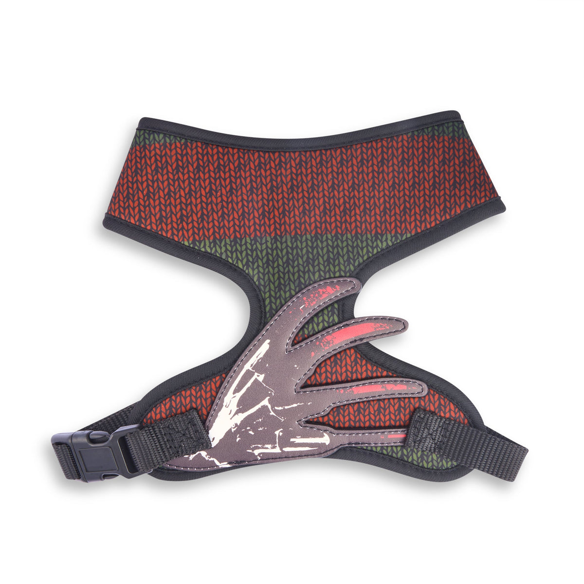 Buckle-Down A Nightmare on Elm Street Freedy Sweater Print with Hand Applique Pet Harness