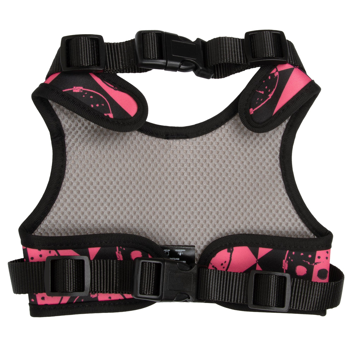 Buckle-Down Friday the 13th Jason Mask Diamond Split Black/Pink Pet Harness