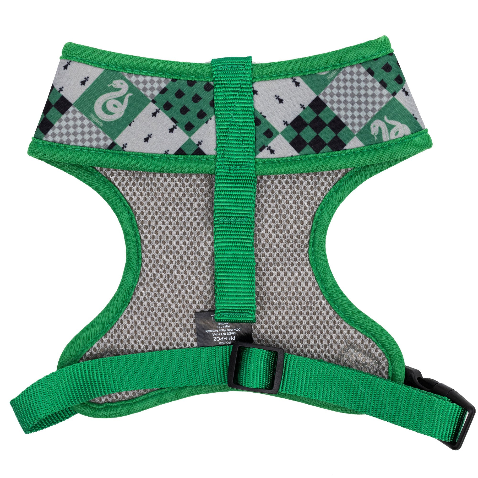 Pet Harness - Harry Potter Slytherin Checker Green/Gray