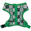 Buckle-Down Harry Potter Slytherin Checker Green/Gray Pet Harness