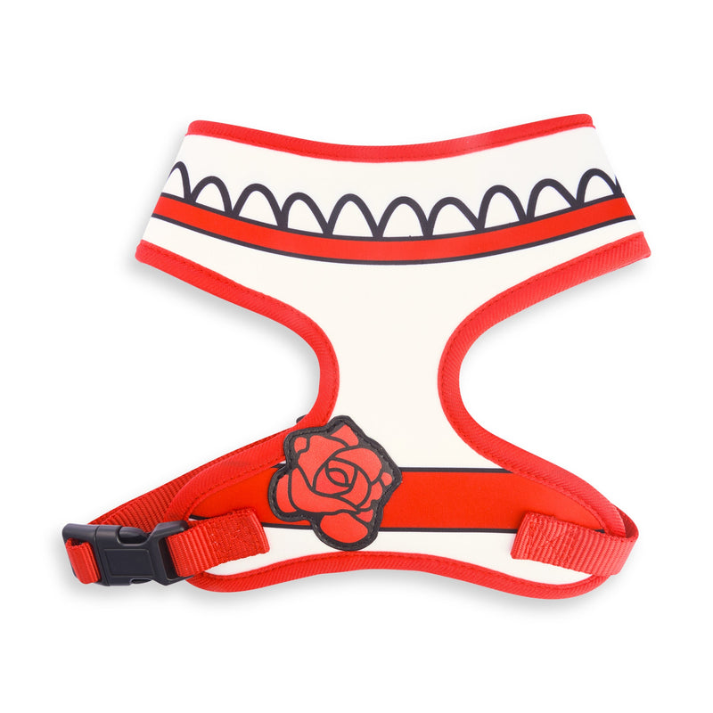 Buckle-Down Annabelle Dress Design with Rose Applique Pet Harness