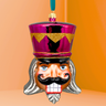 Fuchsia Pink Glass Nutcracker Ornament