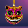 Citrine Cheshire Cat Glass Ornament
