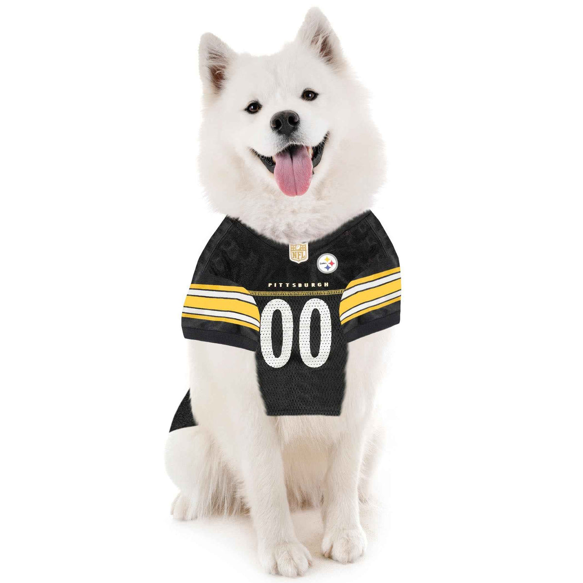 NFL Pittsburgh Steelers Striped Mesh Pet Jersey
