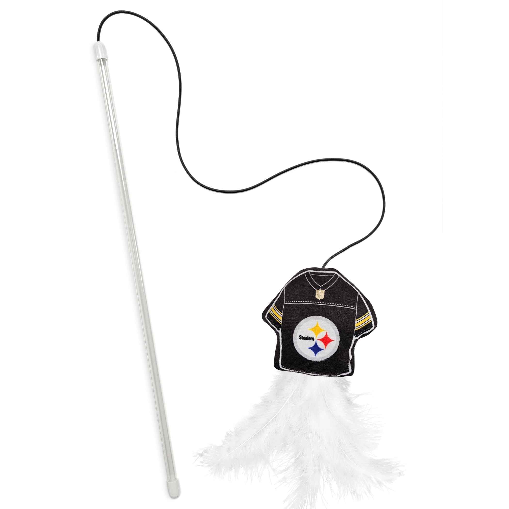 PITTSBURGH STEELERS TEAM JERSEY WAND WITH CAT NIP