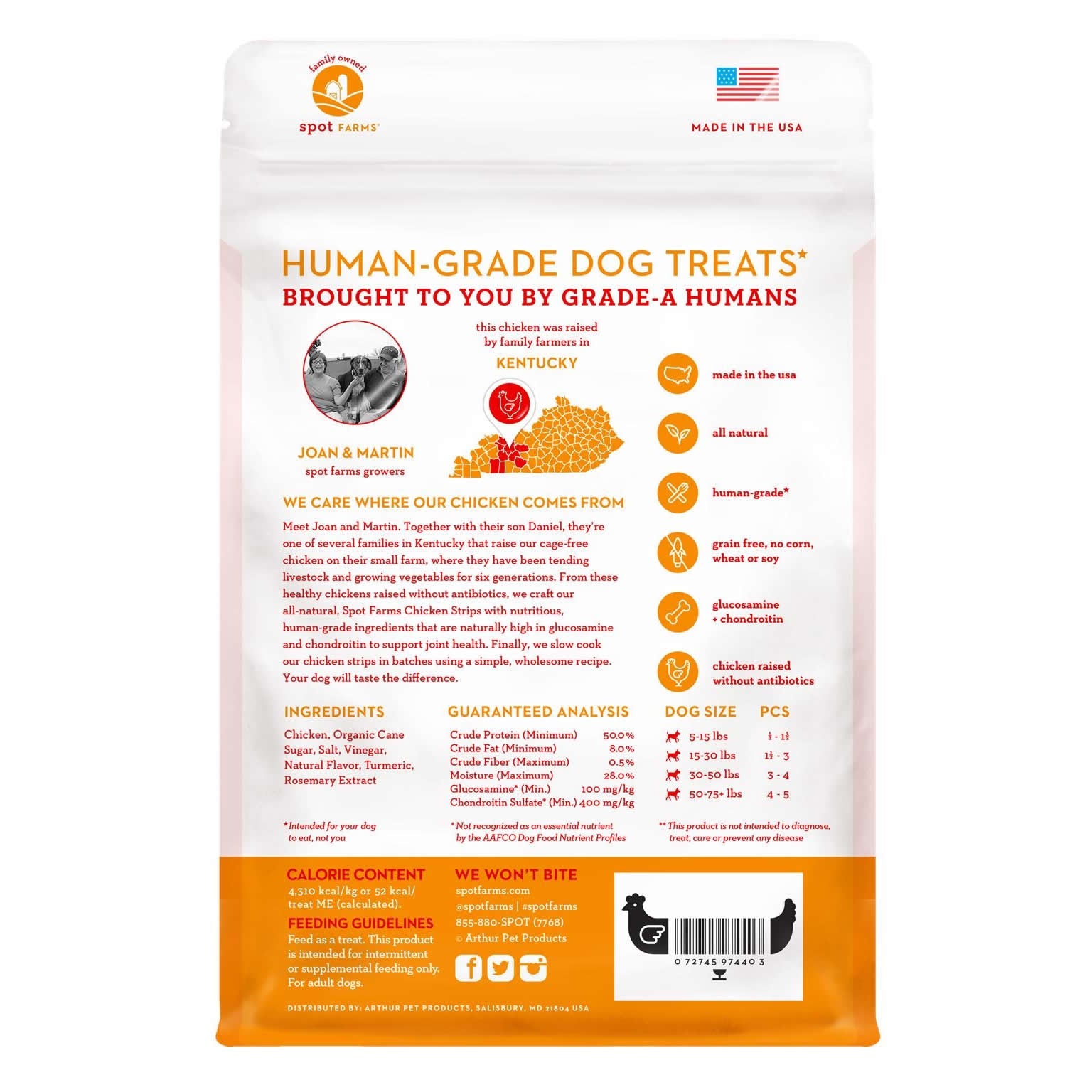 Spot Farms Dog Grain Free Chicken Strips (12.5oz) - HT Animal Supply