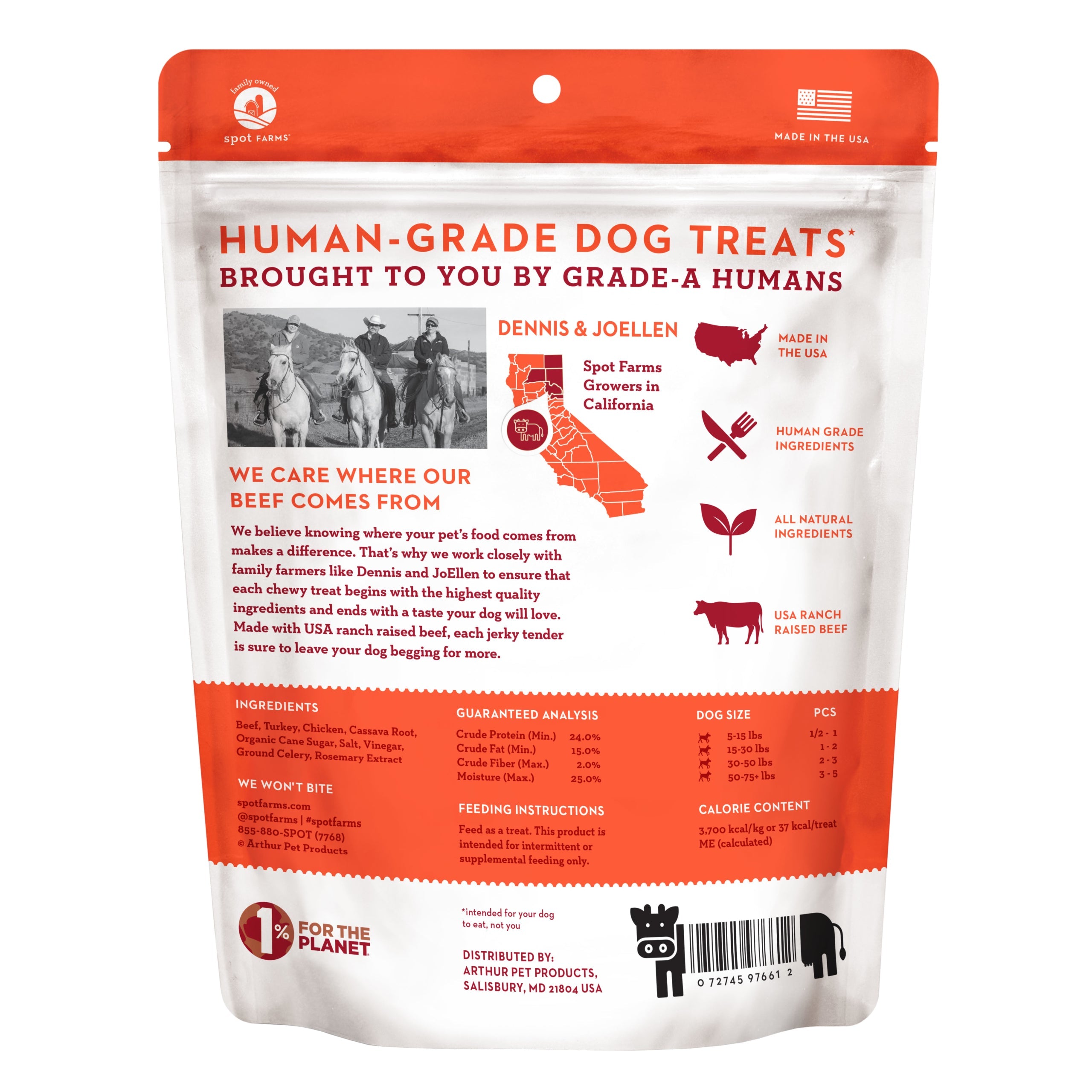 Spot Farms Dog Grain Free Basics Beef Jerky Tenders (10oz) - HT Animal Supply