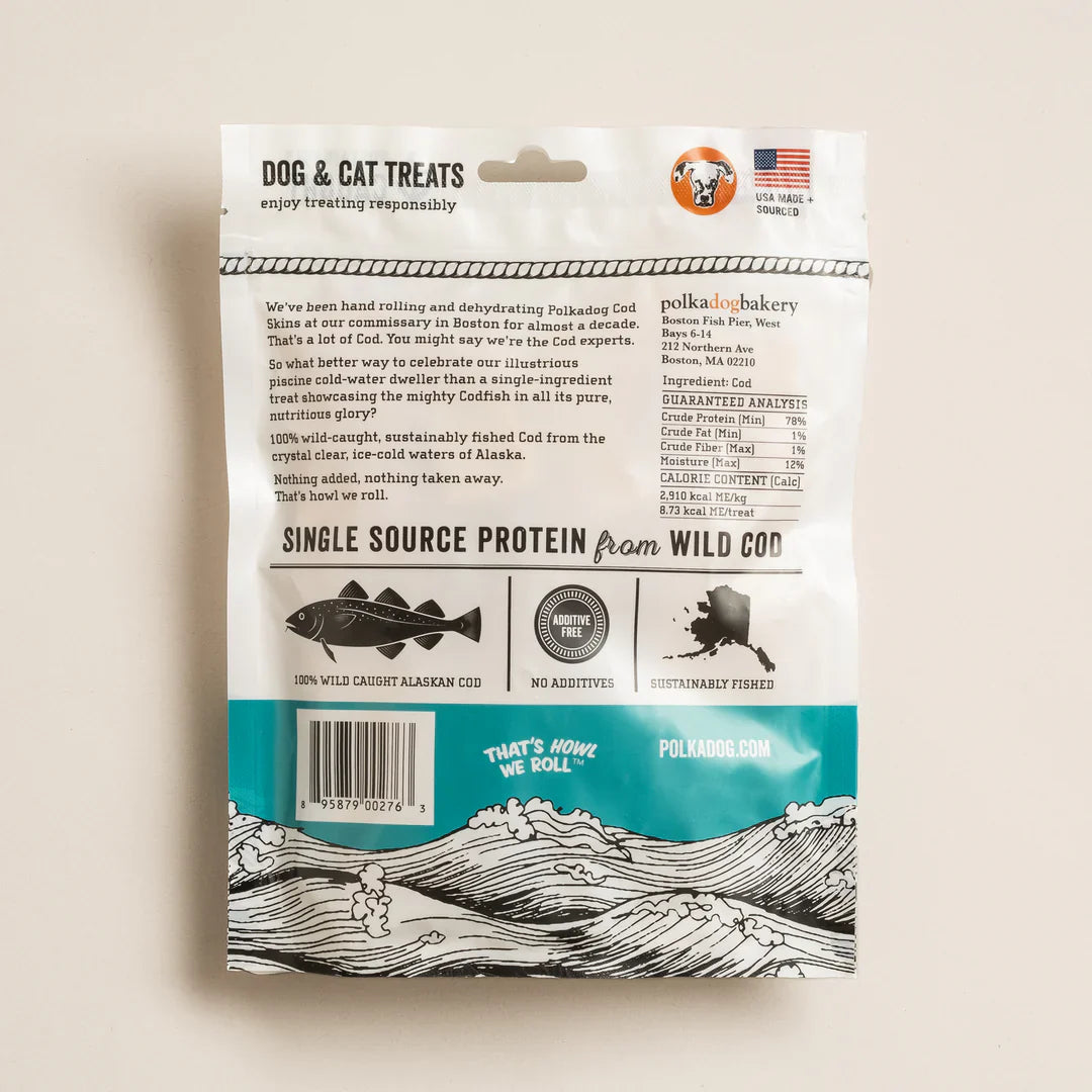 Polkadog Alaskan Cod Chips Dog Treats (3.5oz) - HT Animal Supply