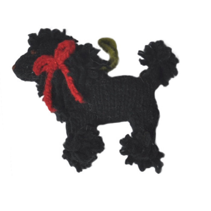 Chilly Dog Black Poodle Wool Ornament