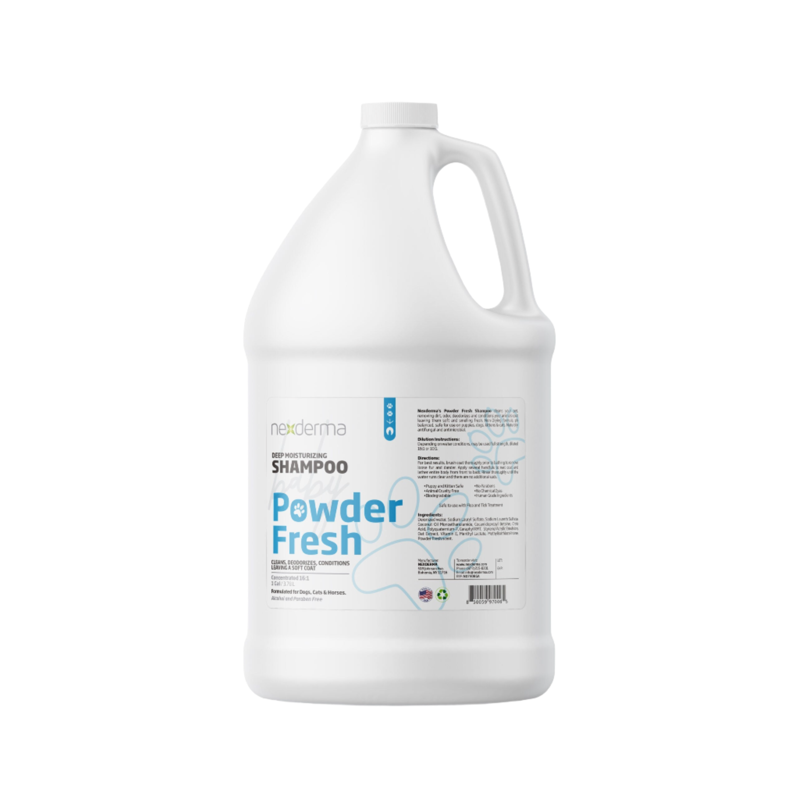 Baby Powder Fresh Deep Moisturizing Shampoo Gallon by Nexderma