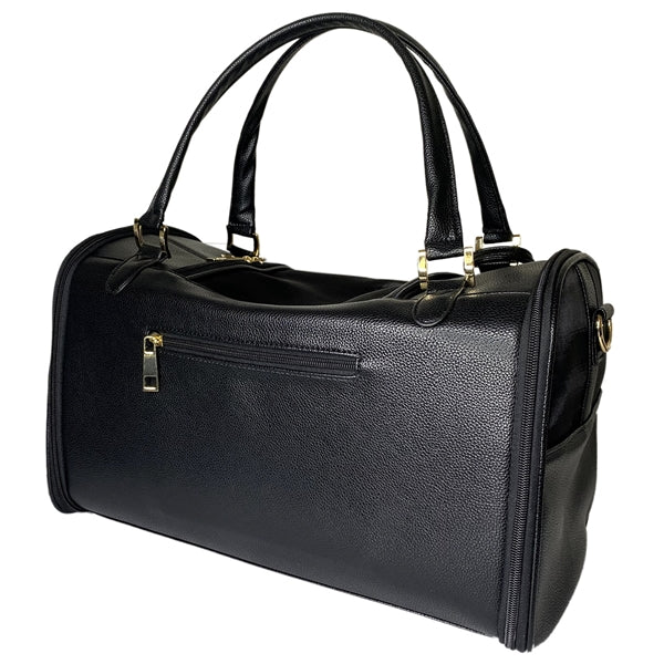 Parisian Pet Sonoma Carrier for Dogs & Cats  Luxury Black Travel Pet Carrier, Soft and Lightweight Design
