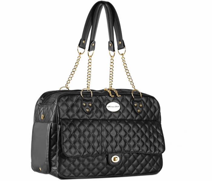 Parisian Pet London Quilted Carrier-Black