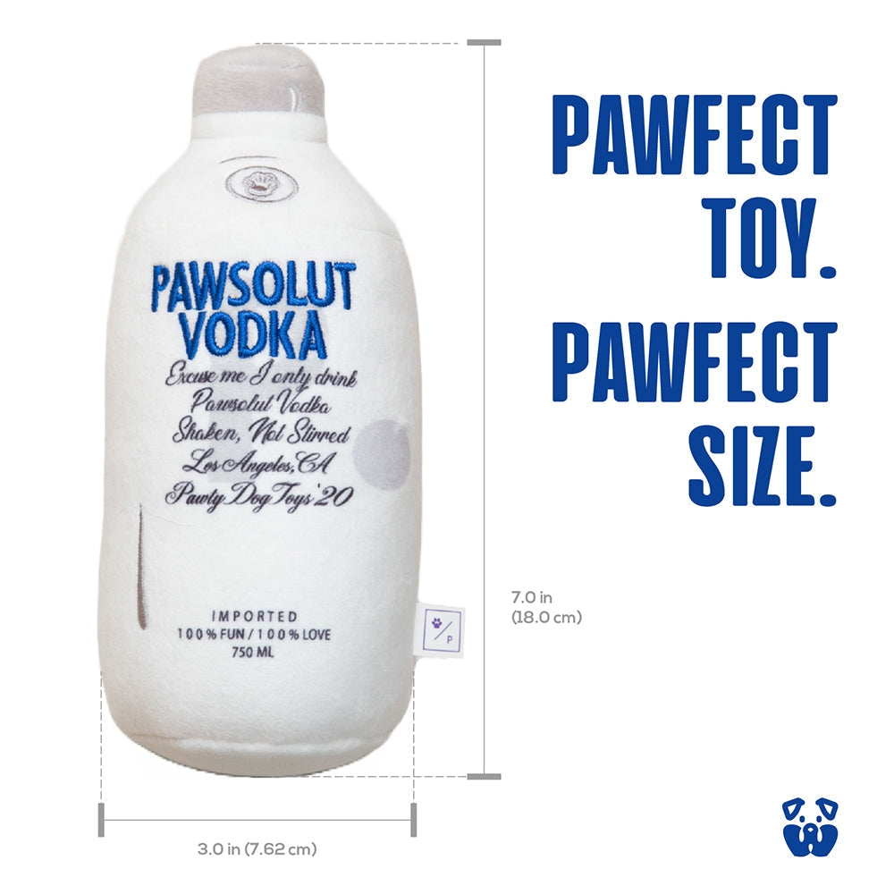 Pawty Pawsolut Vodka Bottle Plush Squeaky Dog Toy