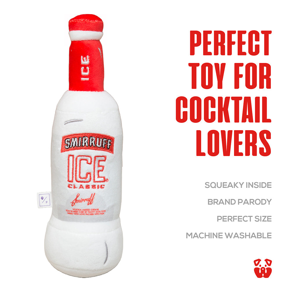 Pawty Smirruff Ice Bottle Squeaky Dog Toy
