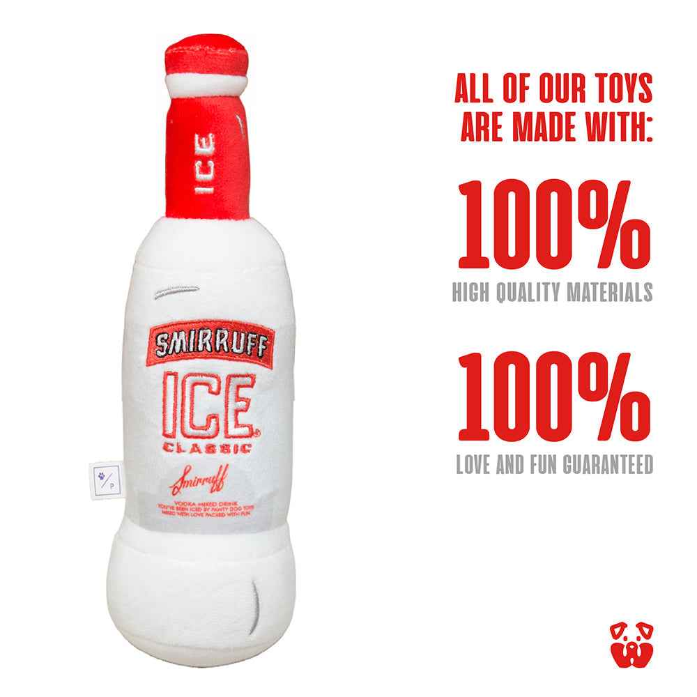 Pawty Smirruff Ice Bottle Squeaky Dog Toy