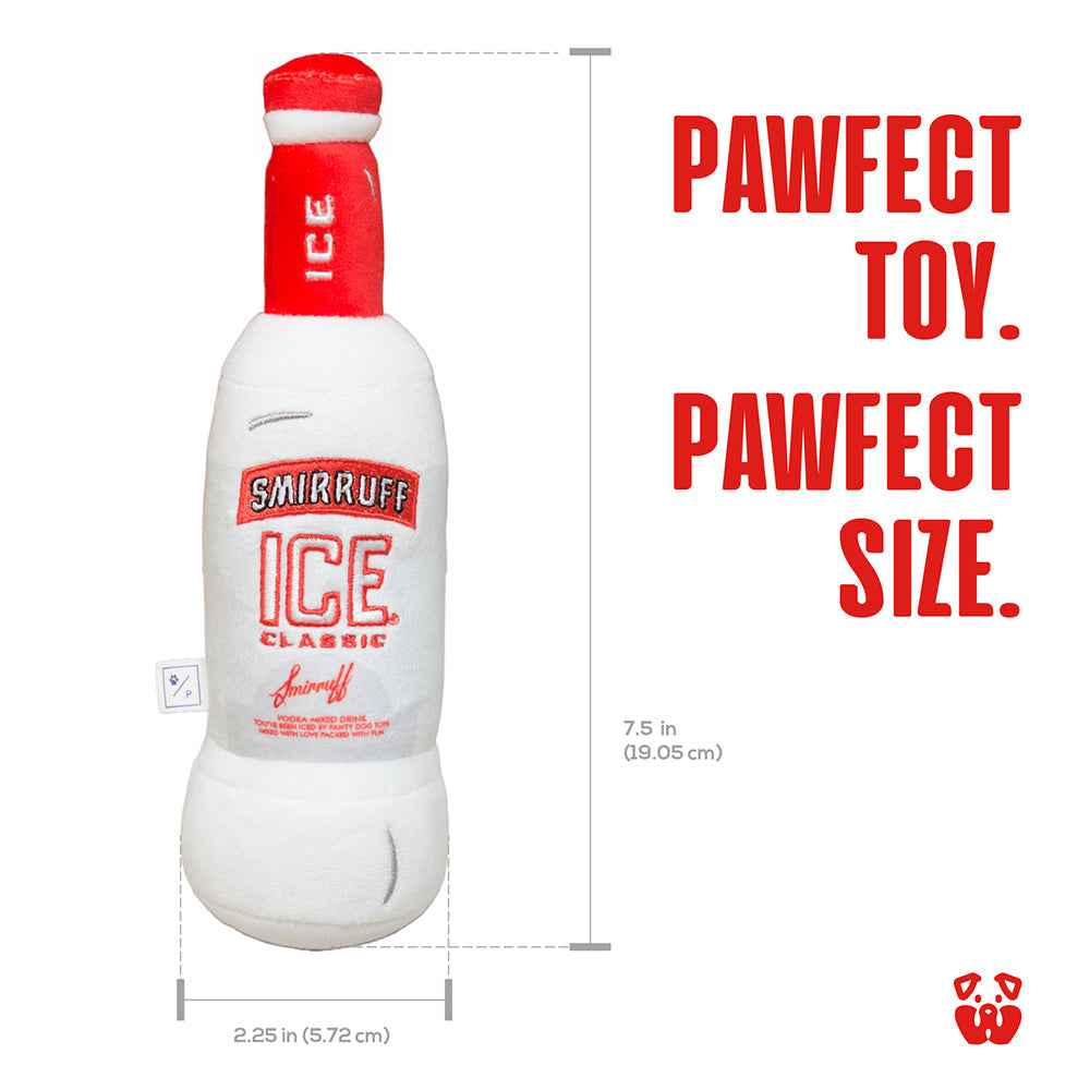 Pawty Smirruff Ice Bottle Squeaky Dog Toy