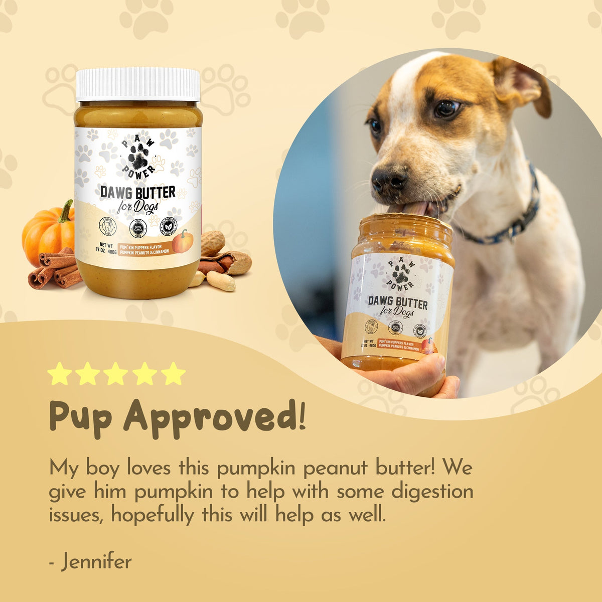 Dawg Butter Pum'kin Puppers Dog Peanut Butter