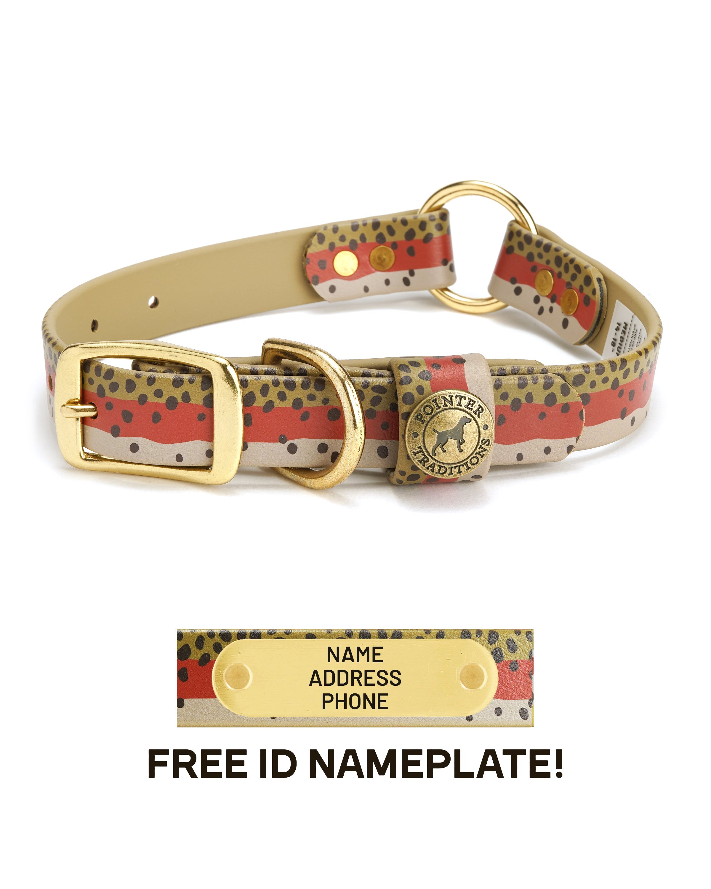 Hunting Dog Center Ring Collar - Rainbow Trout