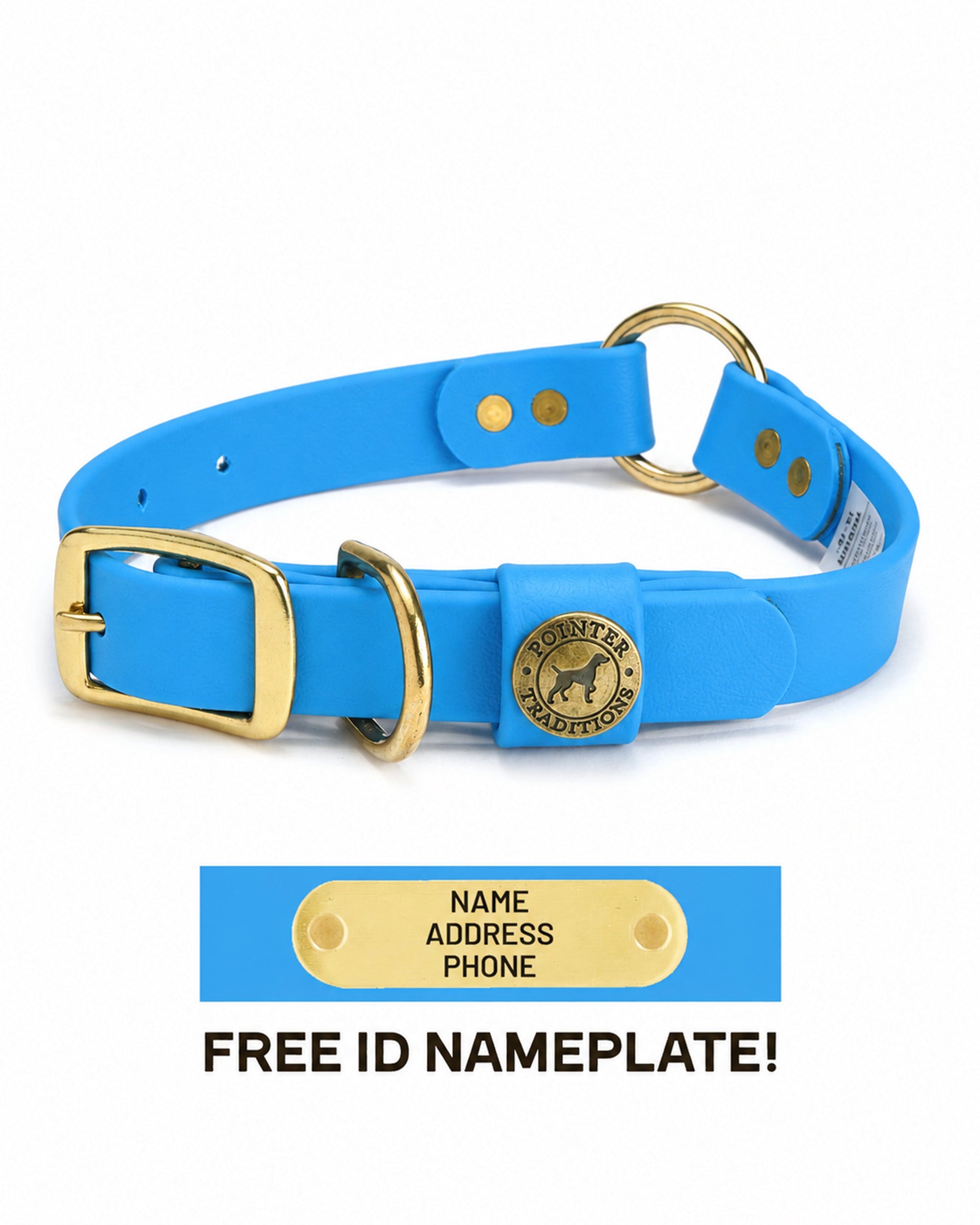 Hunting Dog Center Ring Collar - Sky Blue | HT Animal Supply