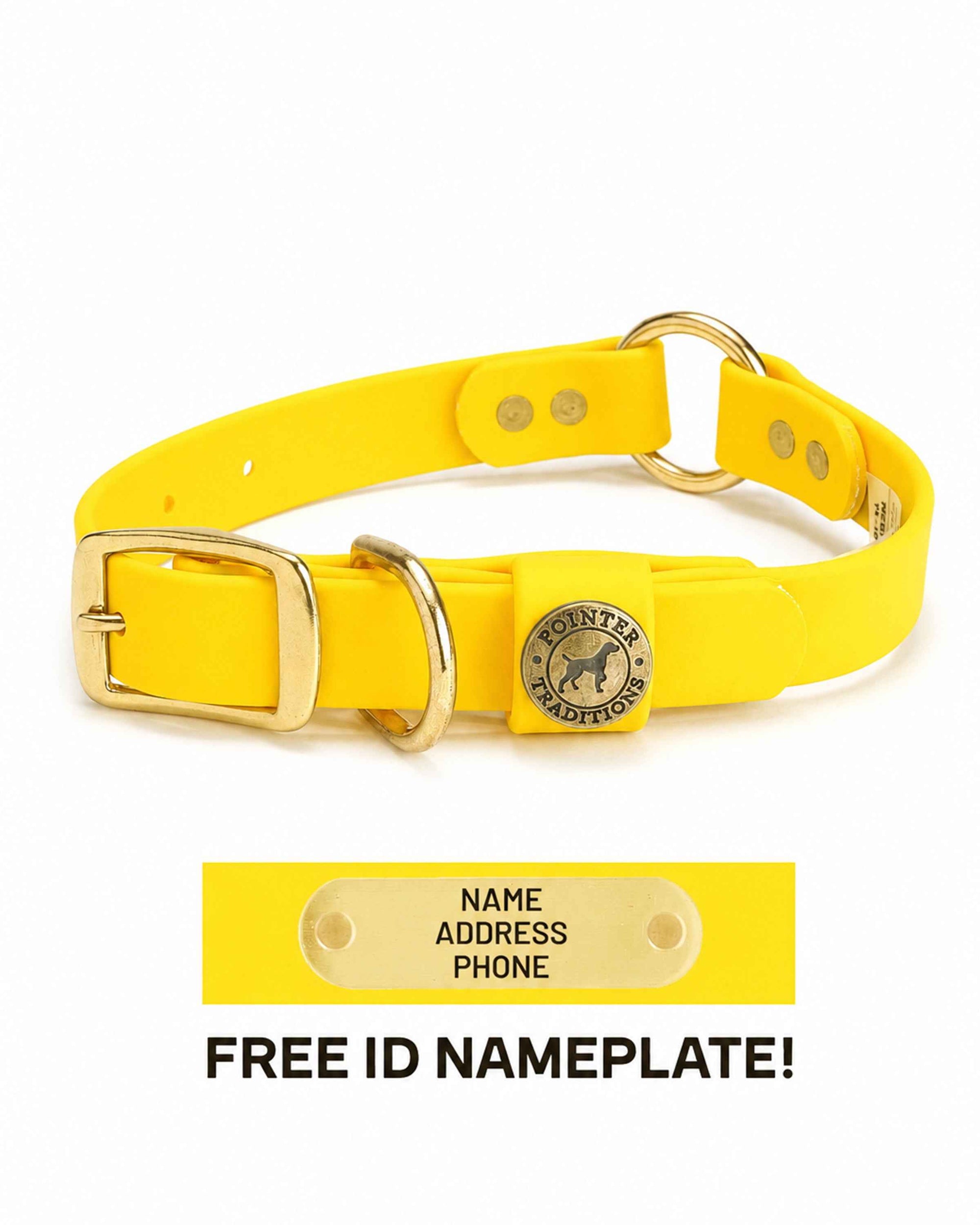Hunting Dog Center Ring Collar - Sunglow Yellow
