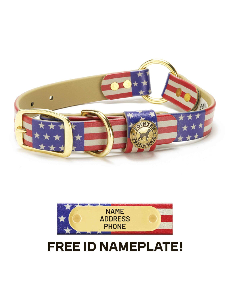 Hunting Dog Center Ring Collar - American Flag