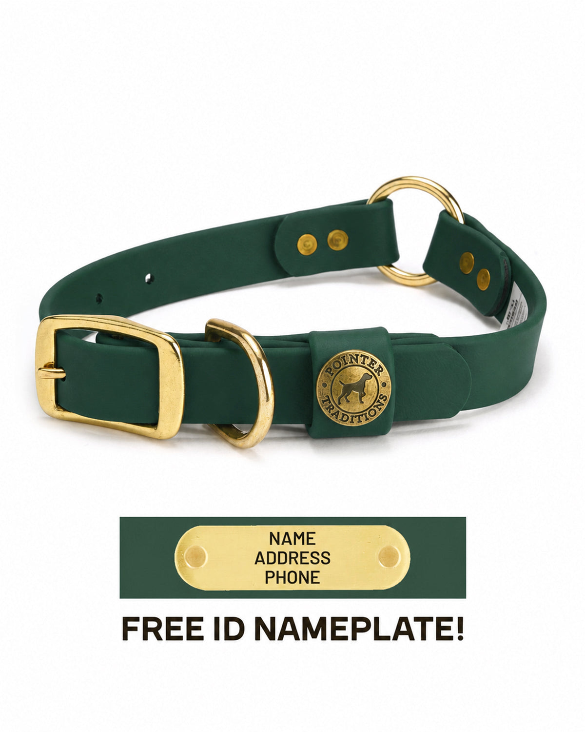 Hunting Dog Center Ring Collar - Woodland Green | HT Animal Supply