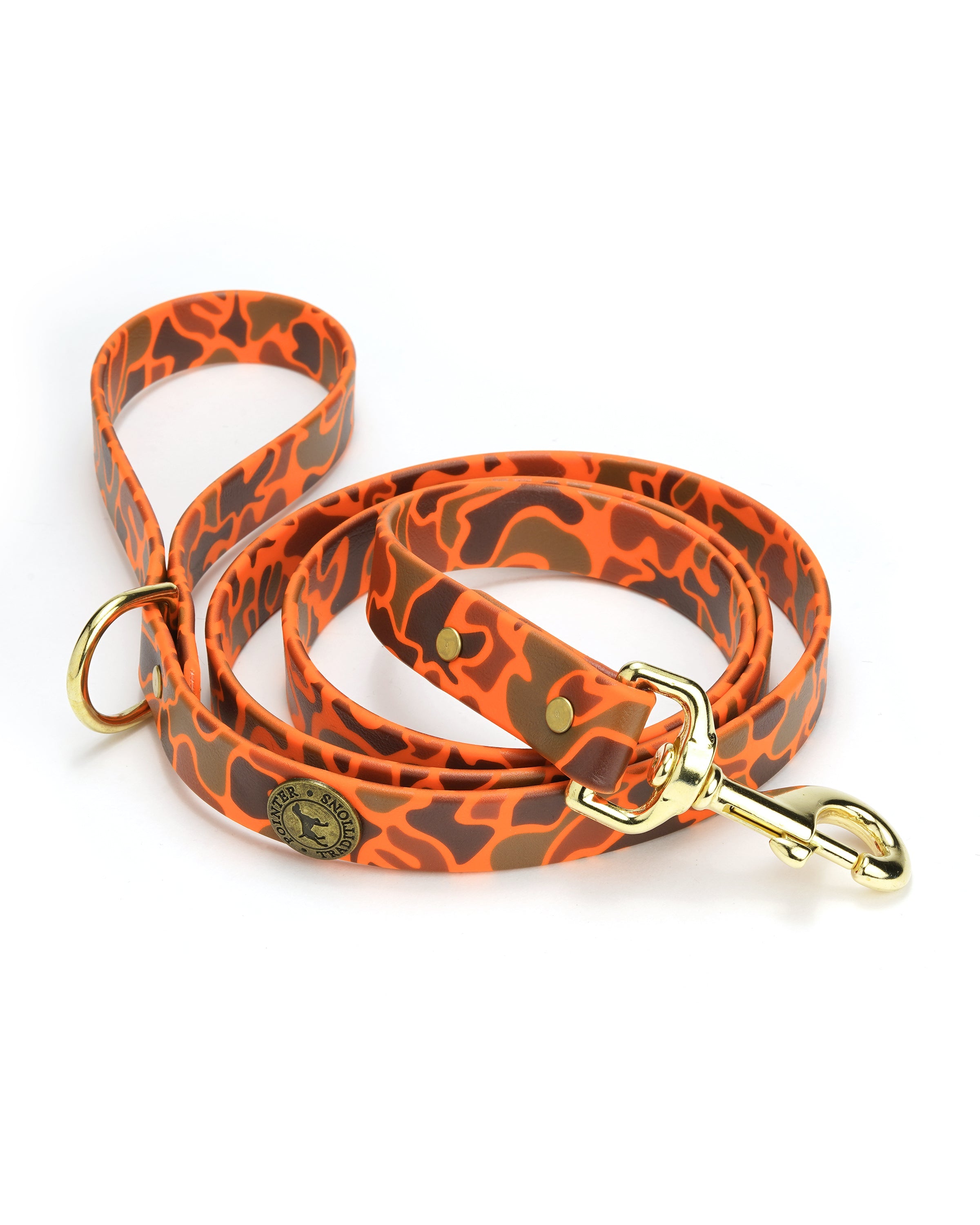 Sporting Dog Leash - Blaze Orange Vintage Camo