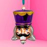 Imperial Amethyst Glass Nutcracker Ornament