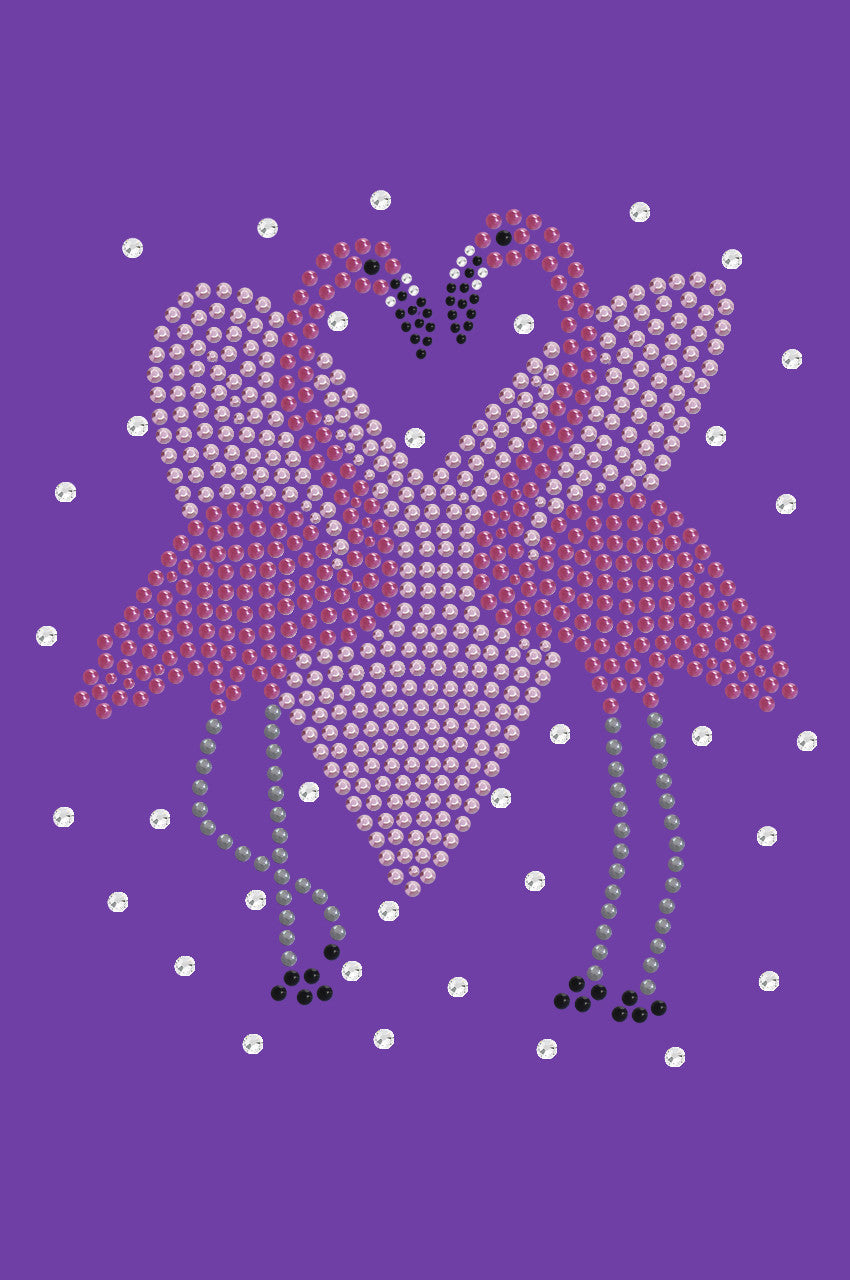 Flamingos with Heart- Womens Tee